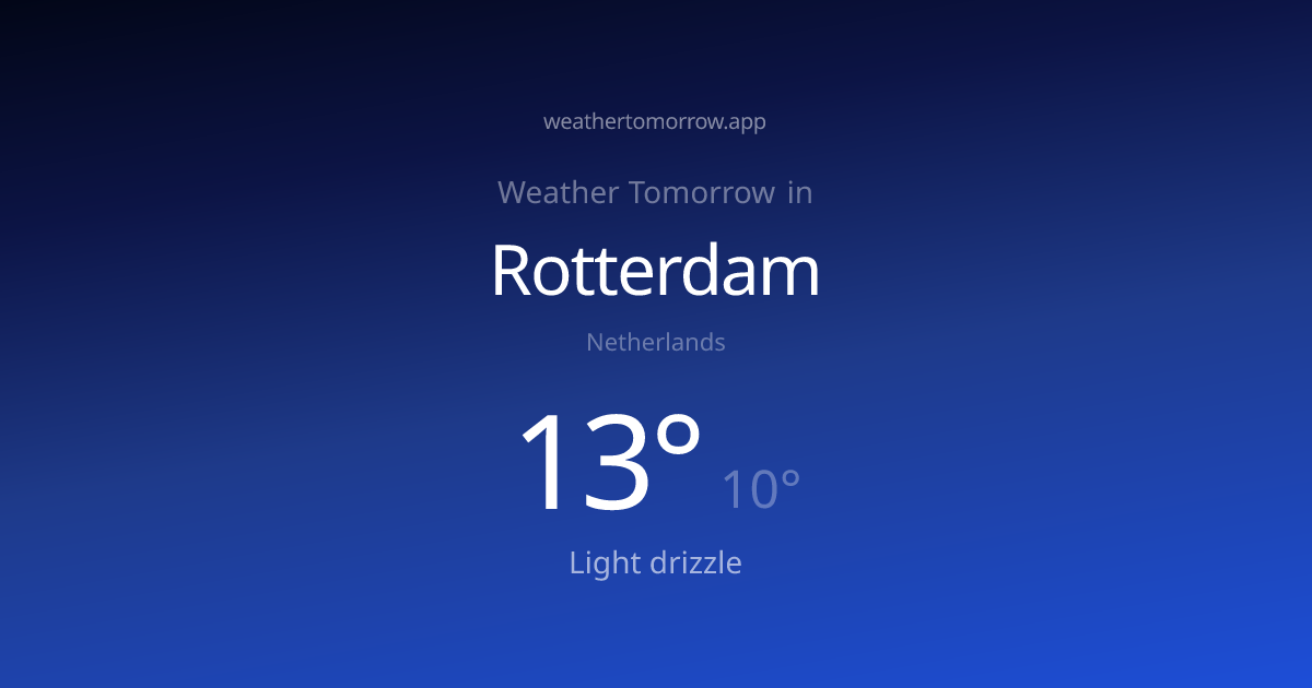 Weather Tomorrow in Rotterdam — Tue, Jun 16 | Weather Tomorrow