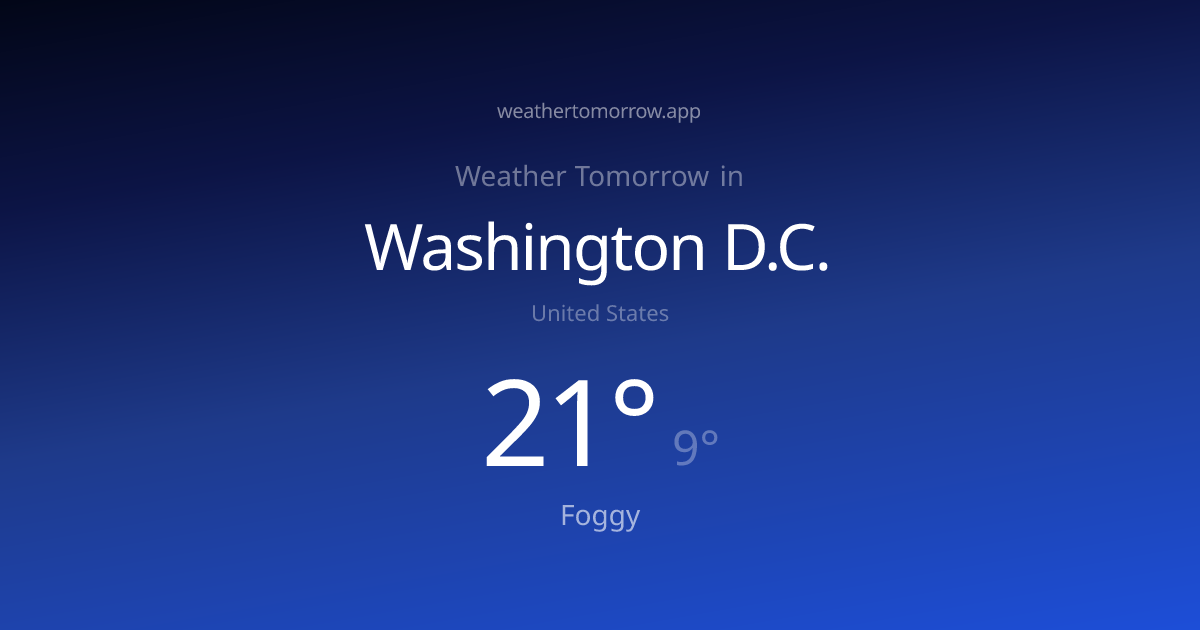 Weather Tomorrow in Washington D.C. — Wed, Apr 1 | Weather Tomorrow